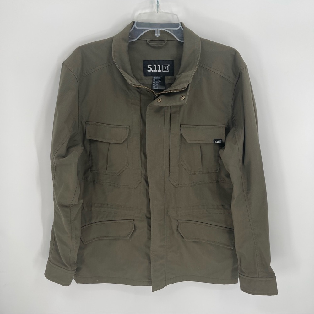 5.11 Tactical Series Army Green Full Zip Size Medium Watch Jacket Men’s Pockets - Picture 12 of 12